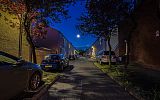 nocne zdjęcie uliczki w Preston