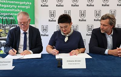 Podpisanie umowy na realizację budowy infrastruktury towarzyszącej elektromobilności w Kaliskich Linii Autobusowych