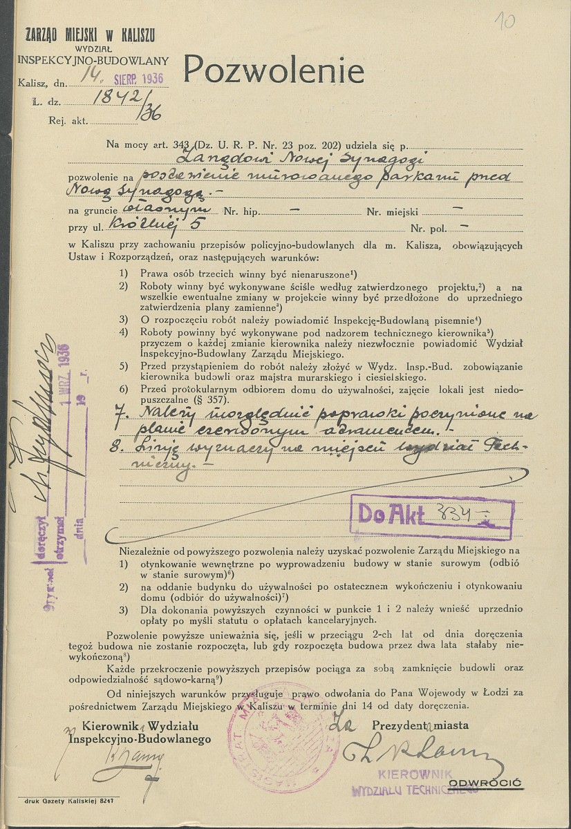 8 Synagoga Reformowana 1396 rok. Akta m. Kalisz Archiwum Państwowe w Kaliszu.jpg [1.05 MB]